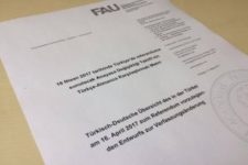 first page of the FAU document on the planned constitutional reform in turkey